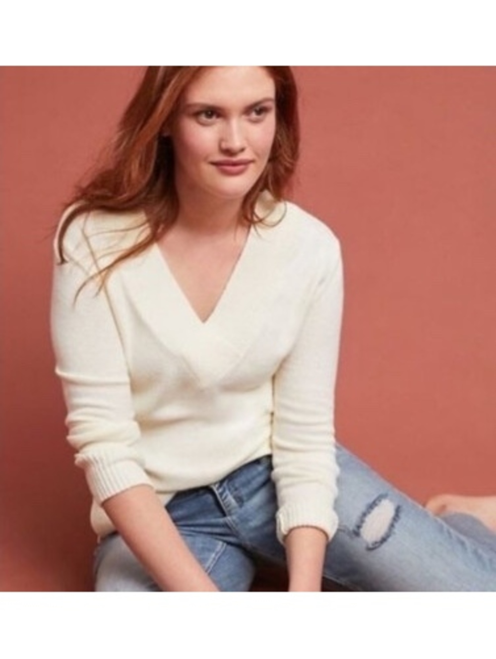 Anthropologie "Galizia" V-Neck Tunic Sweater